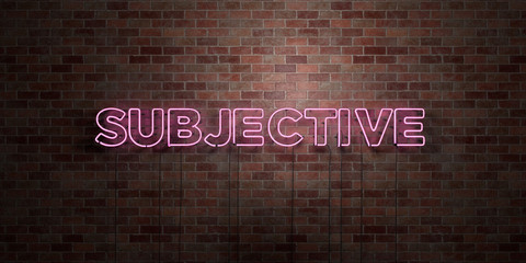 Lets Not Be Subjective